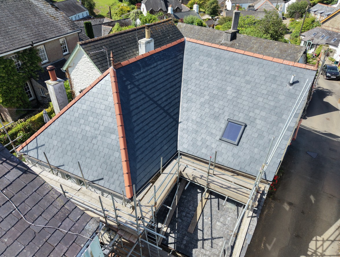Harberton Devon roof restoration with Spanish slates