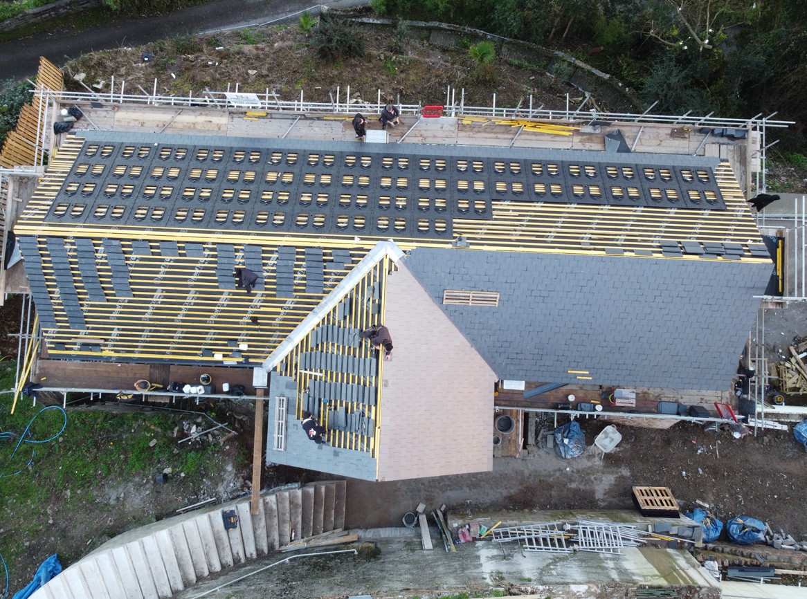 Prime Spanish Slate Roofing Project in East Looe, Cornwall